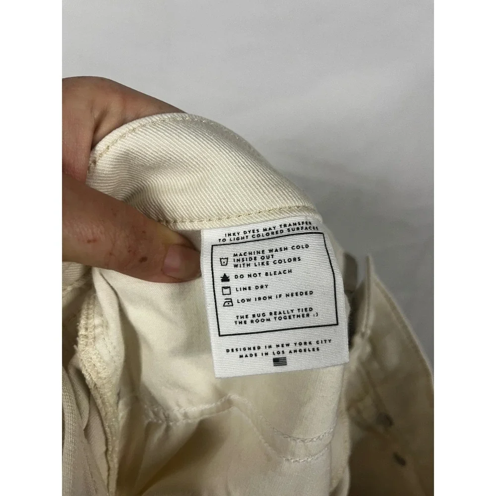 AYR Women's The Secret Sauce Organic Cotton High Rise‎ Wide Leg Jeans- Size 34
